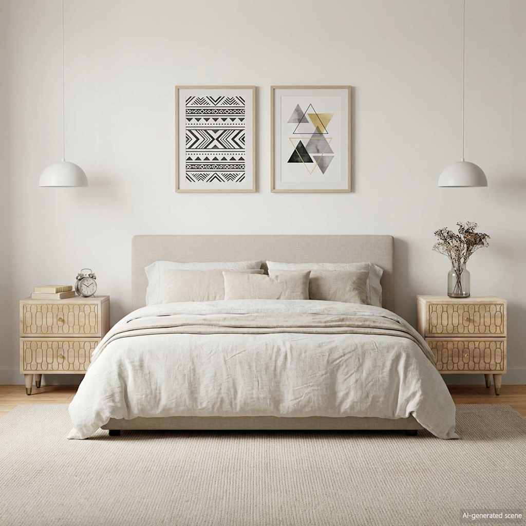 Nachttische 2 Stk. 40x33x46 cm Massivholz Mango