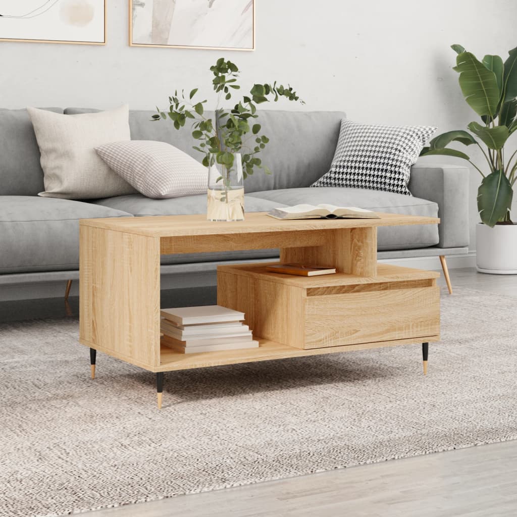 Couchtisch Sonoma-Eiche 90x49x45 cm Holzwerkstoff