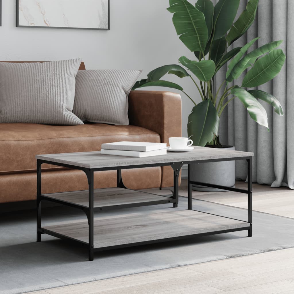 Couchtisch Grau Sonoma 90x49x40 cm Holzwerkstoff