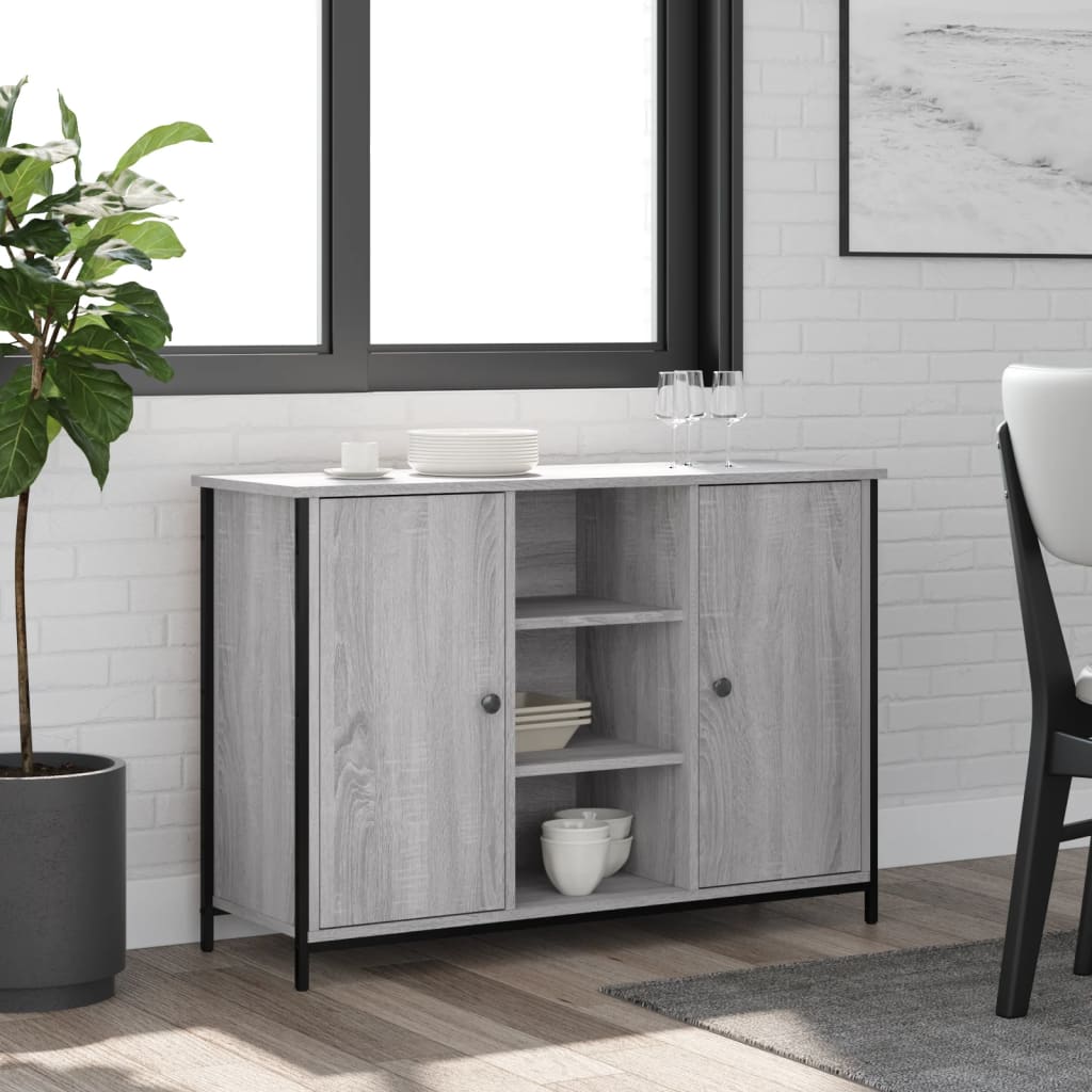 Sideboard Grau Sonoma 100x35x70 cm Holzwerkstoff