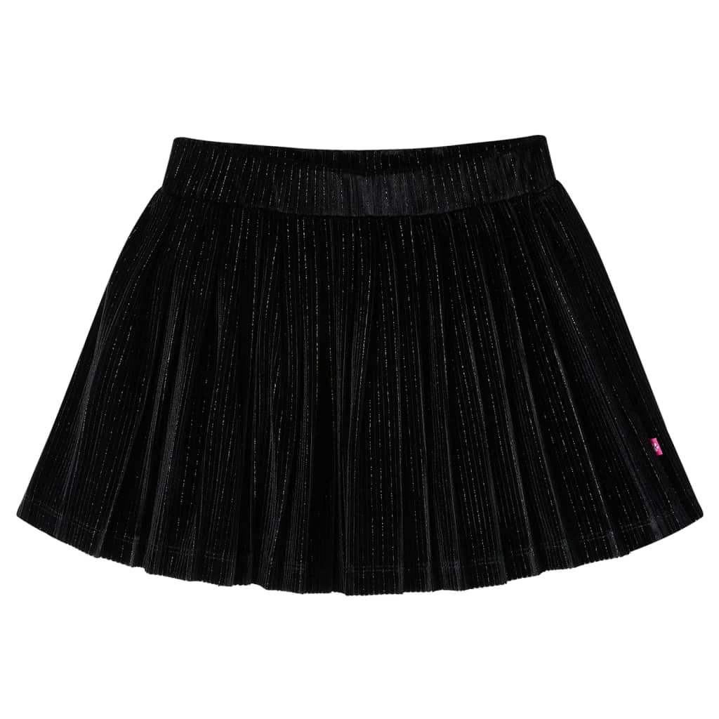 Kinder-Faltenrock mit Lurex Schwarz 104