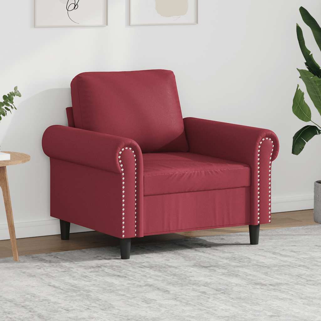 Sessel Weinrot 60 cm Kunstleder