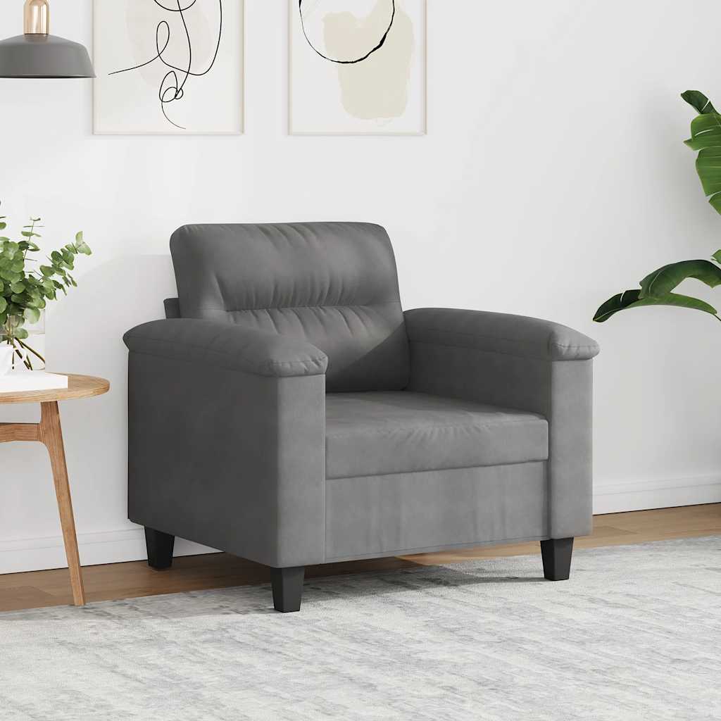 Sessel Dunkelgrau 60 cm Mikrofasergewebe