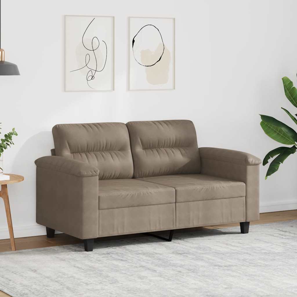2-Sitzer-Sofa Taupe 120 cm Mikrofasergewebe