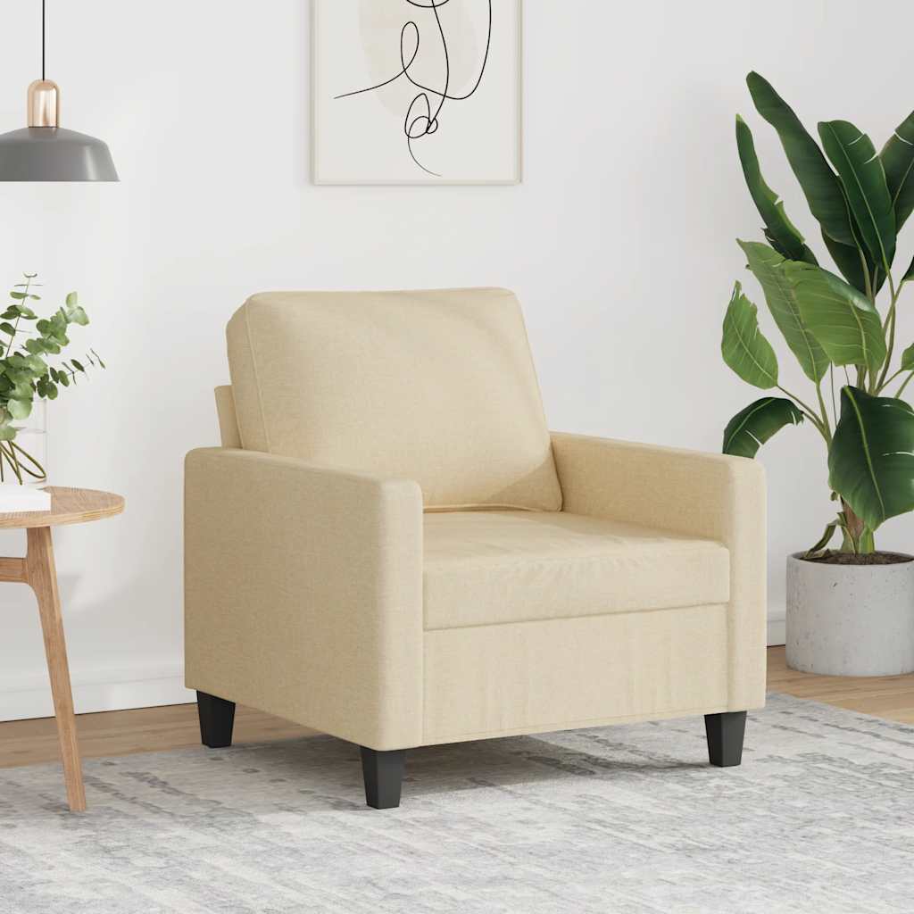 Sessel Creme 60 cm Stoff