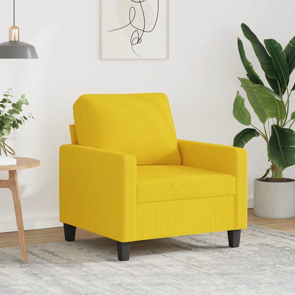 Sessel Hellgelb 60 cm Stoff