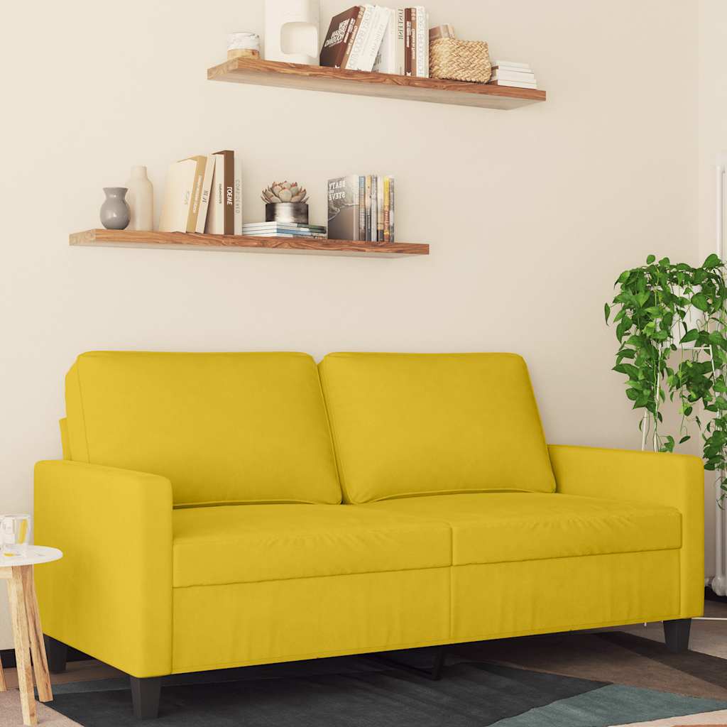 2-Sitzer-Sofa Gelb 140 cm Samt