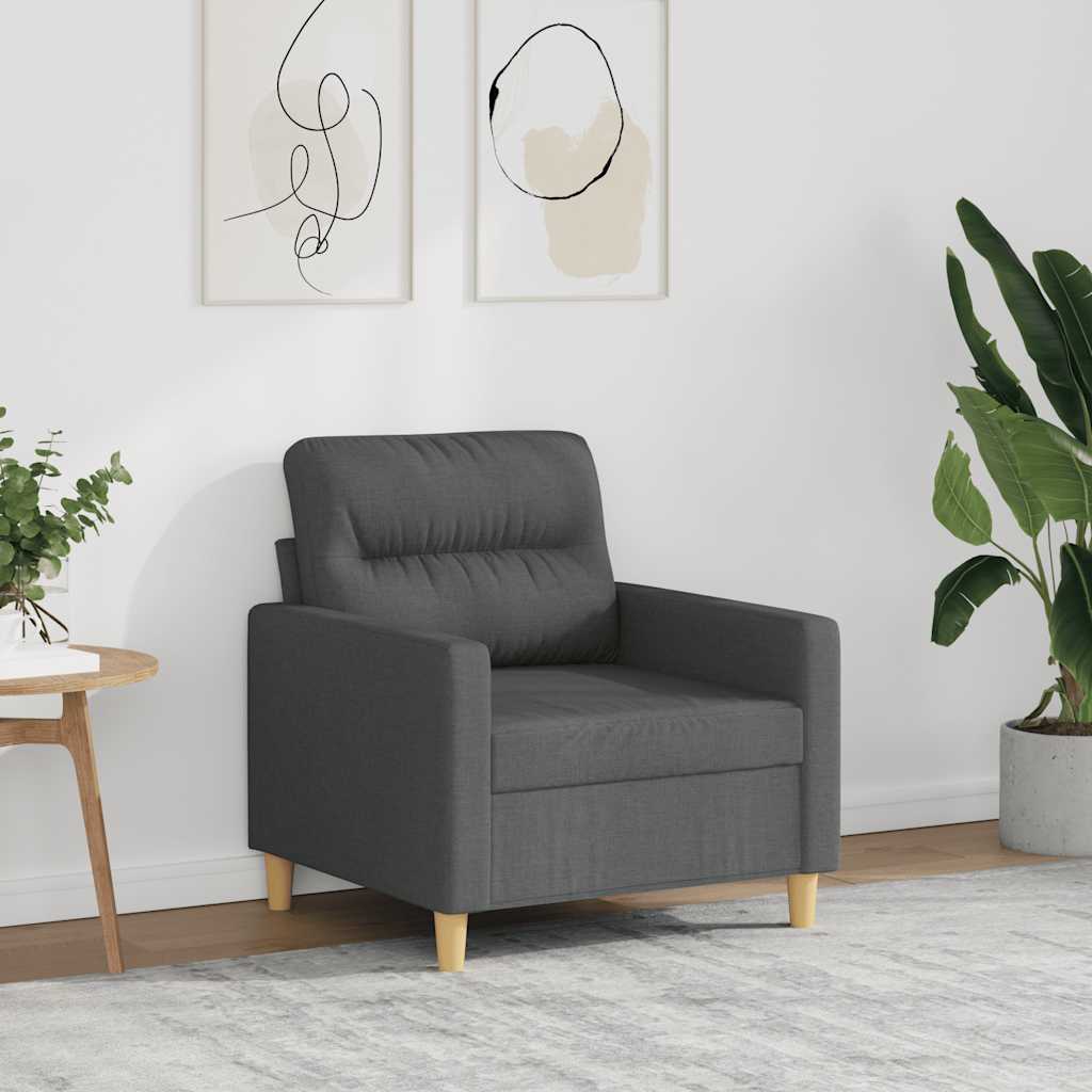 Sofasessel Dunkelgrau 60 cm Stoff