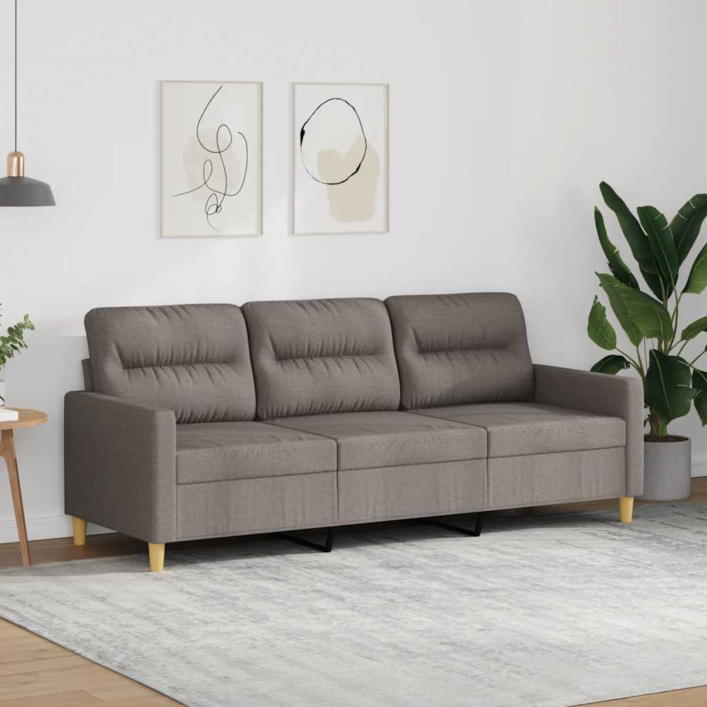 3-Sitzer-Sofa Taupe 180 cm Stoff