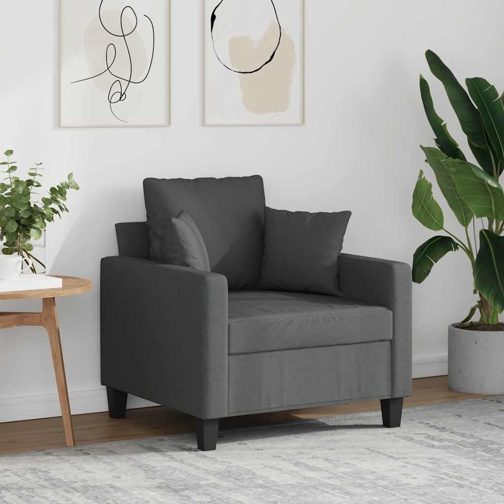 Sessel Dunkelgrau 60 cm Stoff