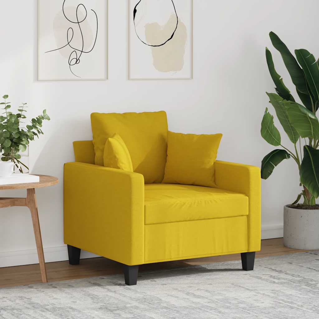 Sessel Hellgelb 60 cm Stoff