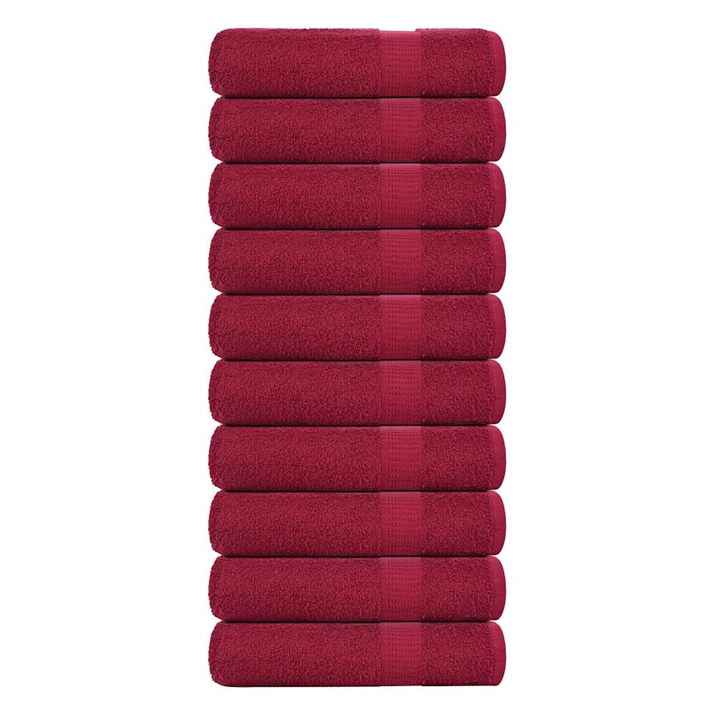 Handtücher FROGN 10 Stk. Bordeaux 50x100 cm 360 g/m²