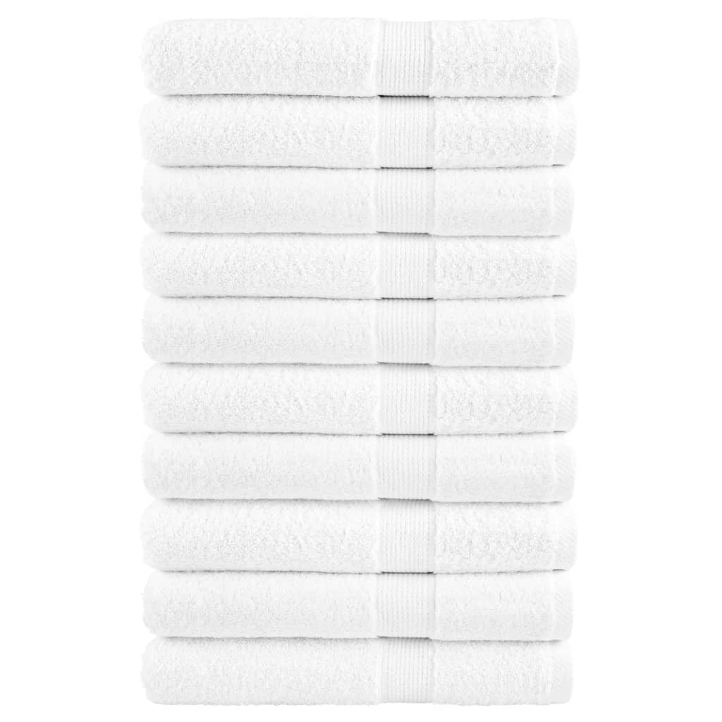 Premium Saunatücher SOLUND 10 Stk. Weiß 80x200 cm 600 g/m²