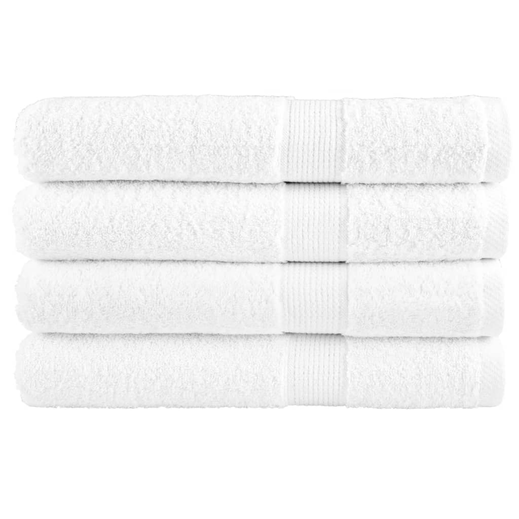 Premium Handtücher SOLUND 4 Stk. Weiß 100x200 cm 600 g/m²
