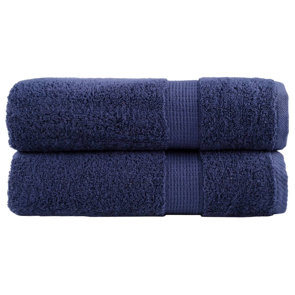 Premium Handtücher SOLUND 2 Stk. Marineblau 50x100 cm 600 g/m²