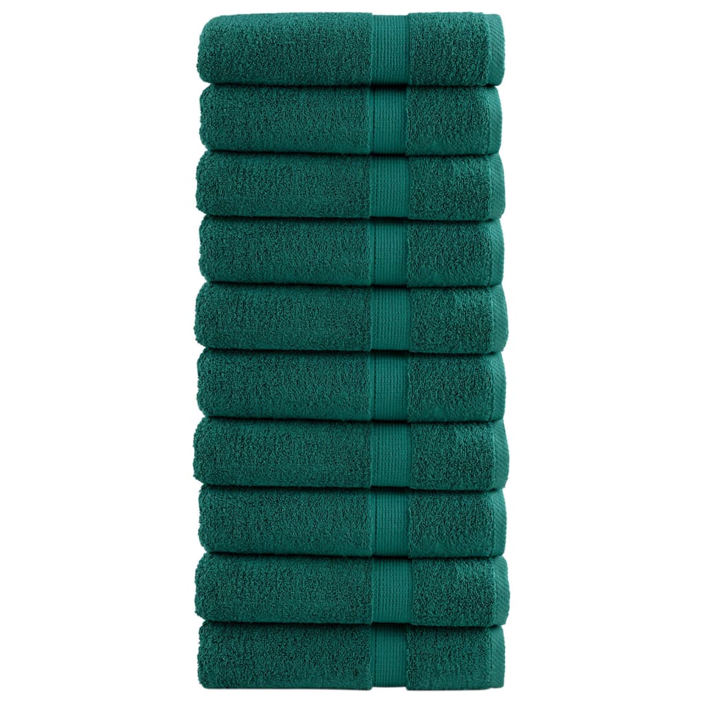 Premium Badetücher SOLUND 10 Stk. Grün 100x150 cm 600 g/m²