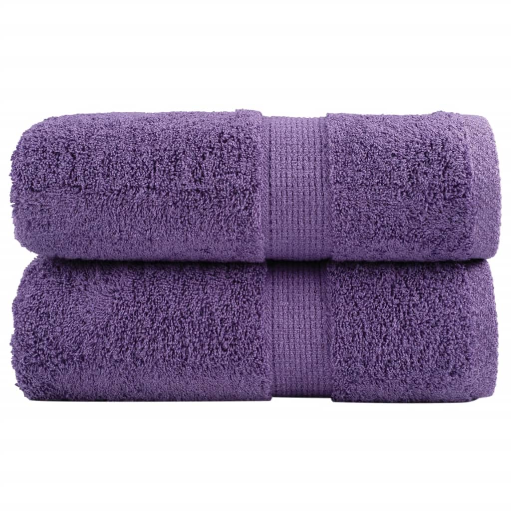 Premium Waschhandtücher SOLUND 2 Stück Lila 30x30 cm 600 g/m²
