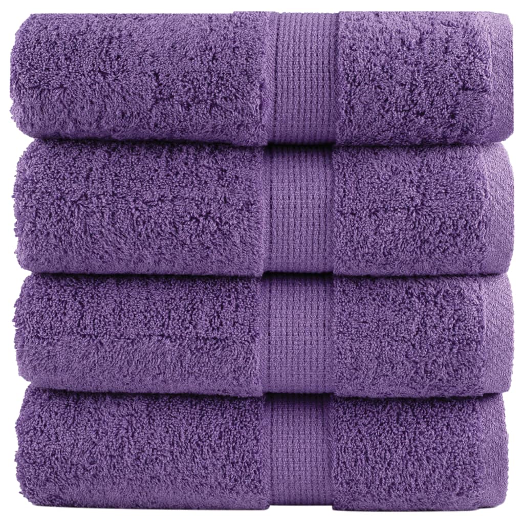 Premium-Gästetücher SOLUND 4 Stk. Lila 30x50 cm 600 g/m²
