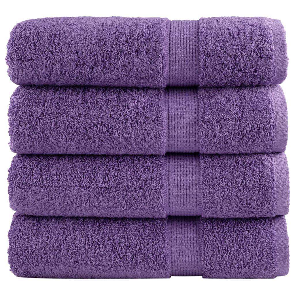 Premium-Duschtücher SOLUND 4 Stk. Lila 70x140 cm 600 g/m²