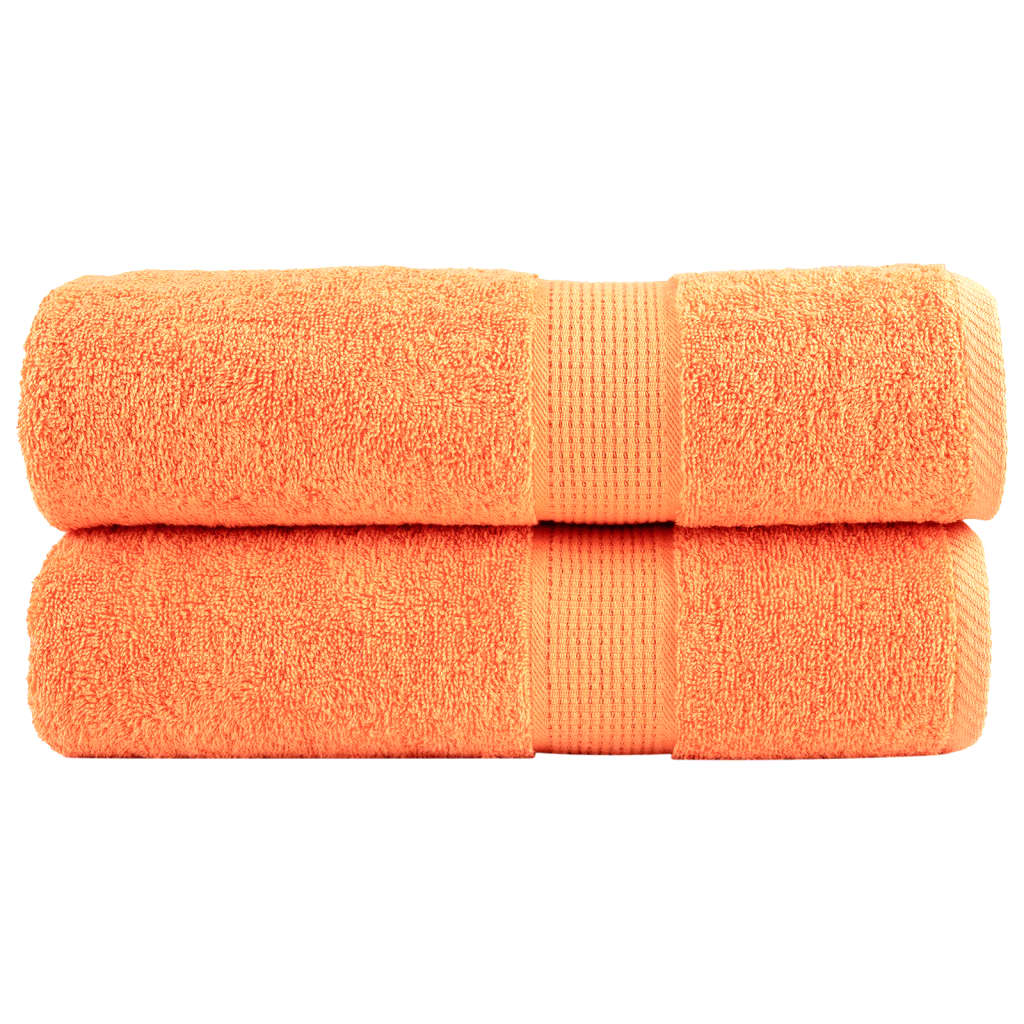 Premium-Duschtücher SOLUND 2 Stk. Orange 70x140 cm 600 g/m²