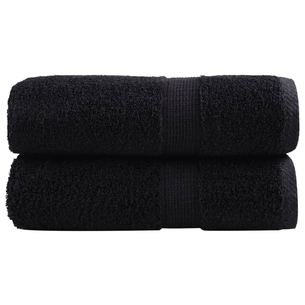 Premium Waschhandtücher SOLUND 2 Stück Schwarz 30x30 cm 600 g/m²