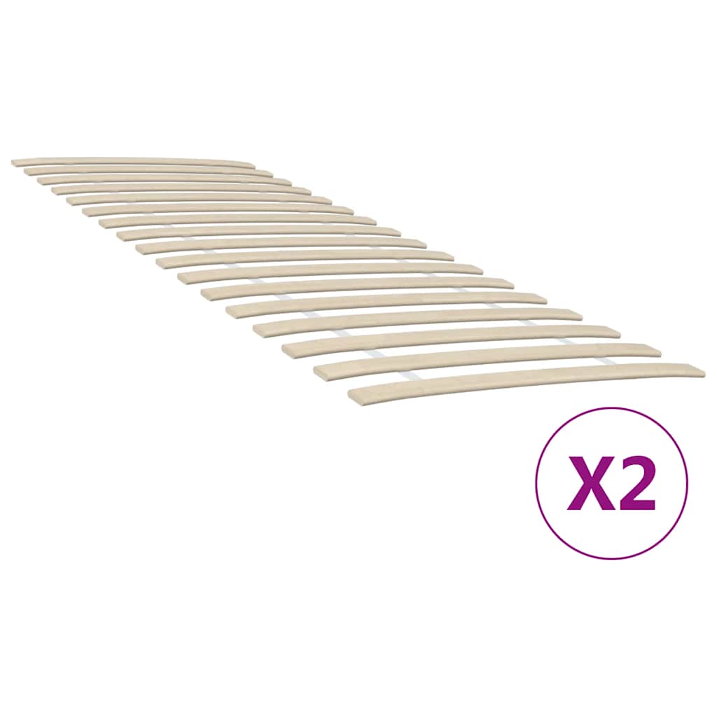 Ersatz-Lattenrost mit 34 Latten 2 Stk. 80x200 cm