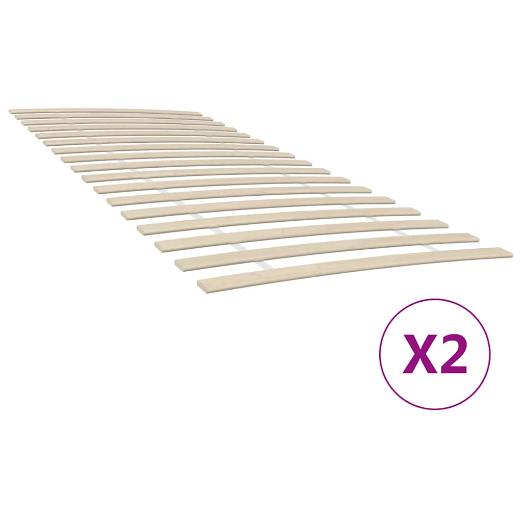 Bettlattenrost Ersatz mit 34 Latten 2 Stk. 100x200 cm