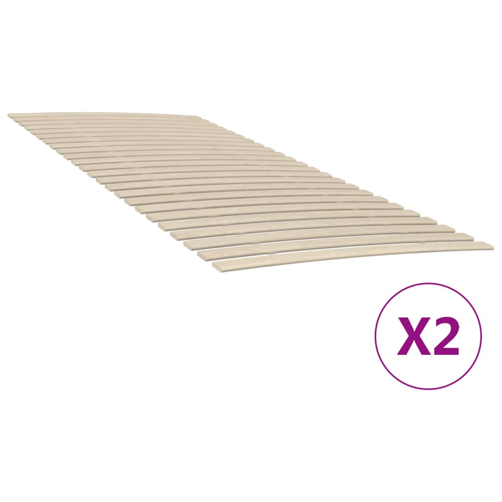 Ersatz-Lattenrost mit 48 Latten 2 Stk. 90x200 cm