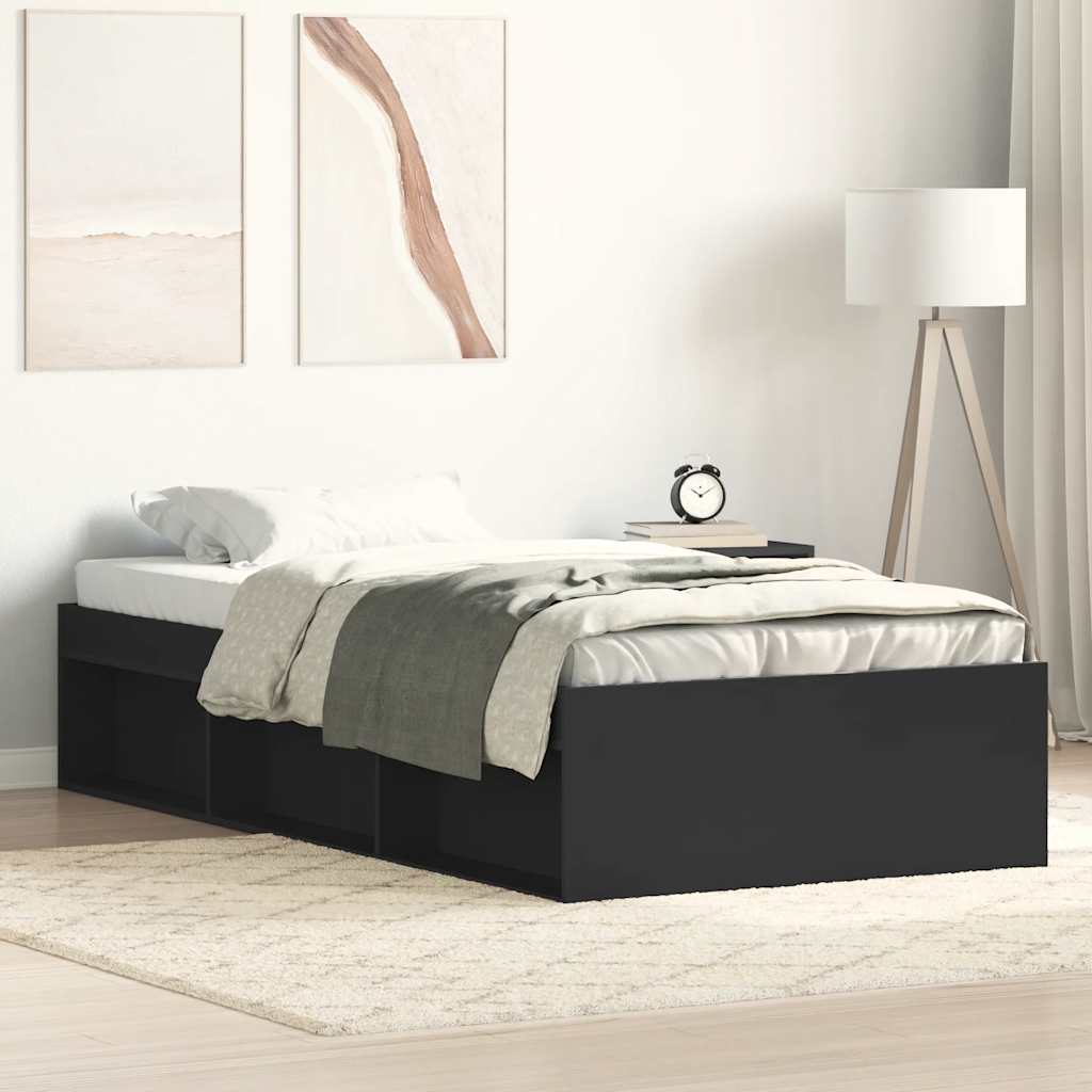 Bettgestell Schwarz 90x200 cm