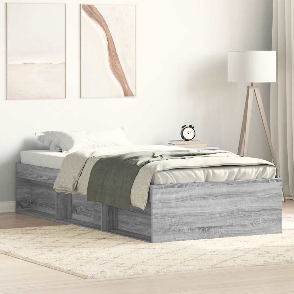 Bettgestell Grau Sonoma 90x200 cm