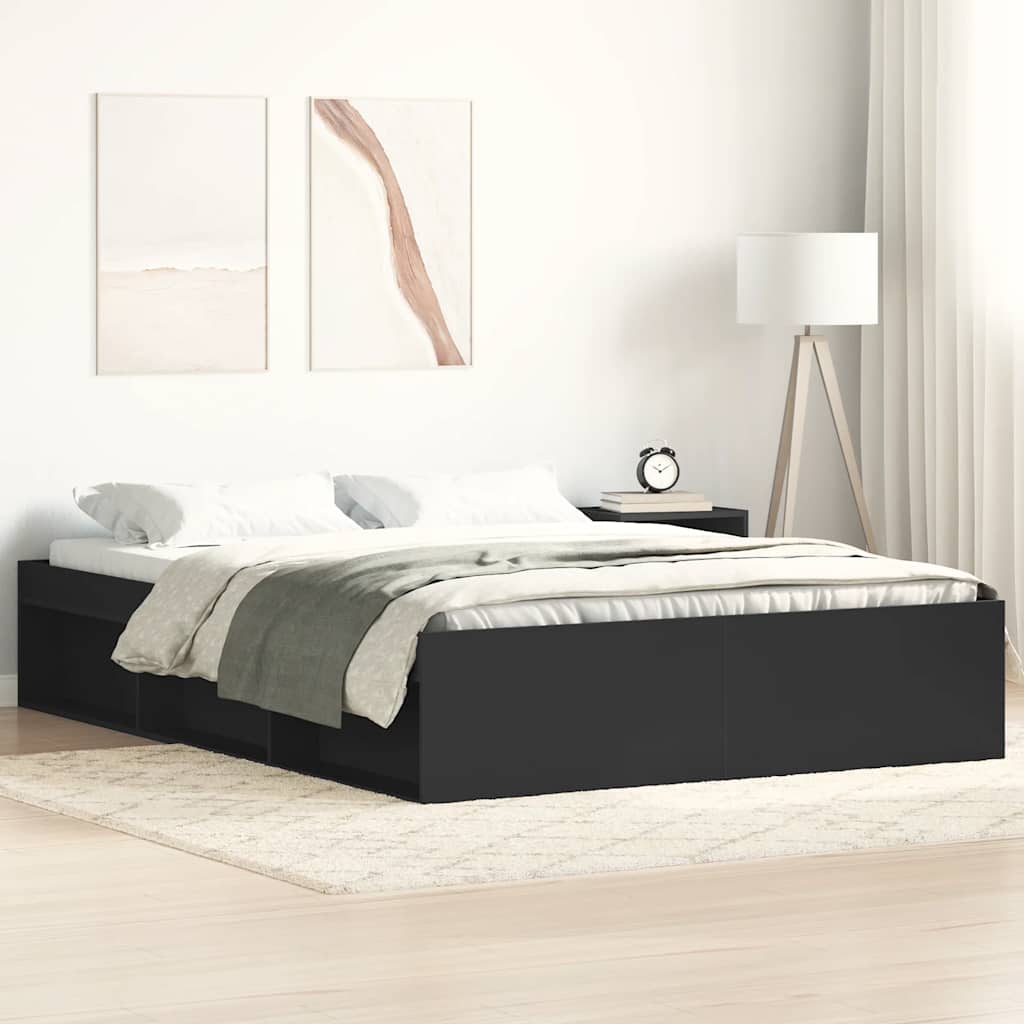 Bettgestell Schwarz 120x190 cm