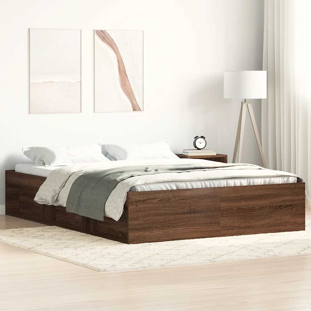 Bettgestell Braun Eichen-Optik 120x190 cm
