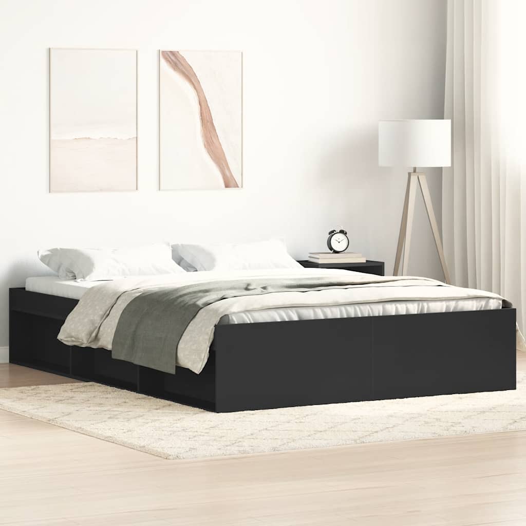 Bettgestell Schwarz 135x190 cm
