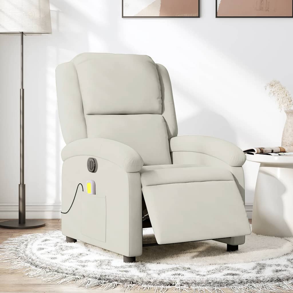 Massagesessel Elektrisch Creme Samt
