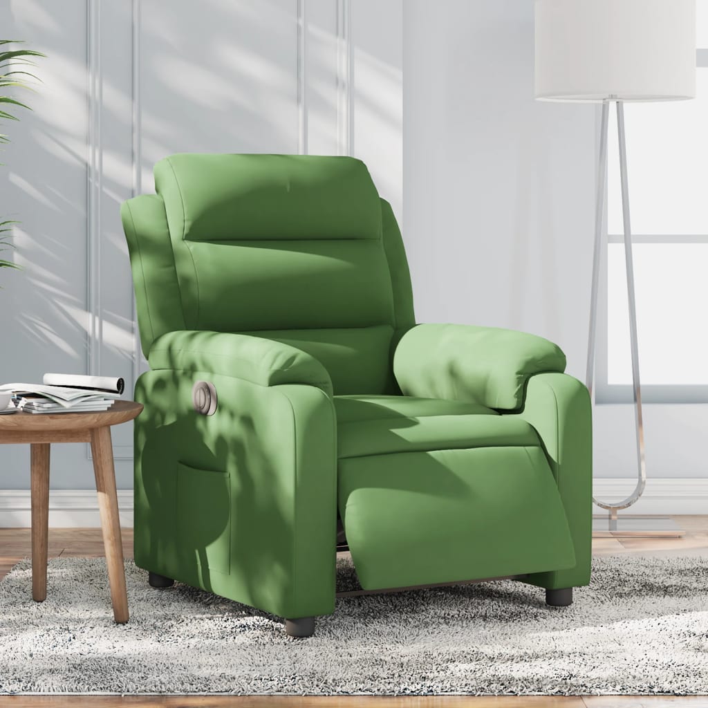 Relaxsessel Elektrisch Hellgrün Samt