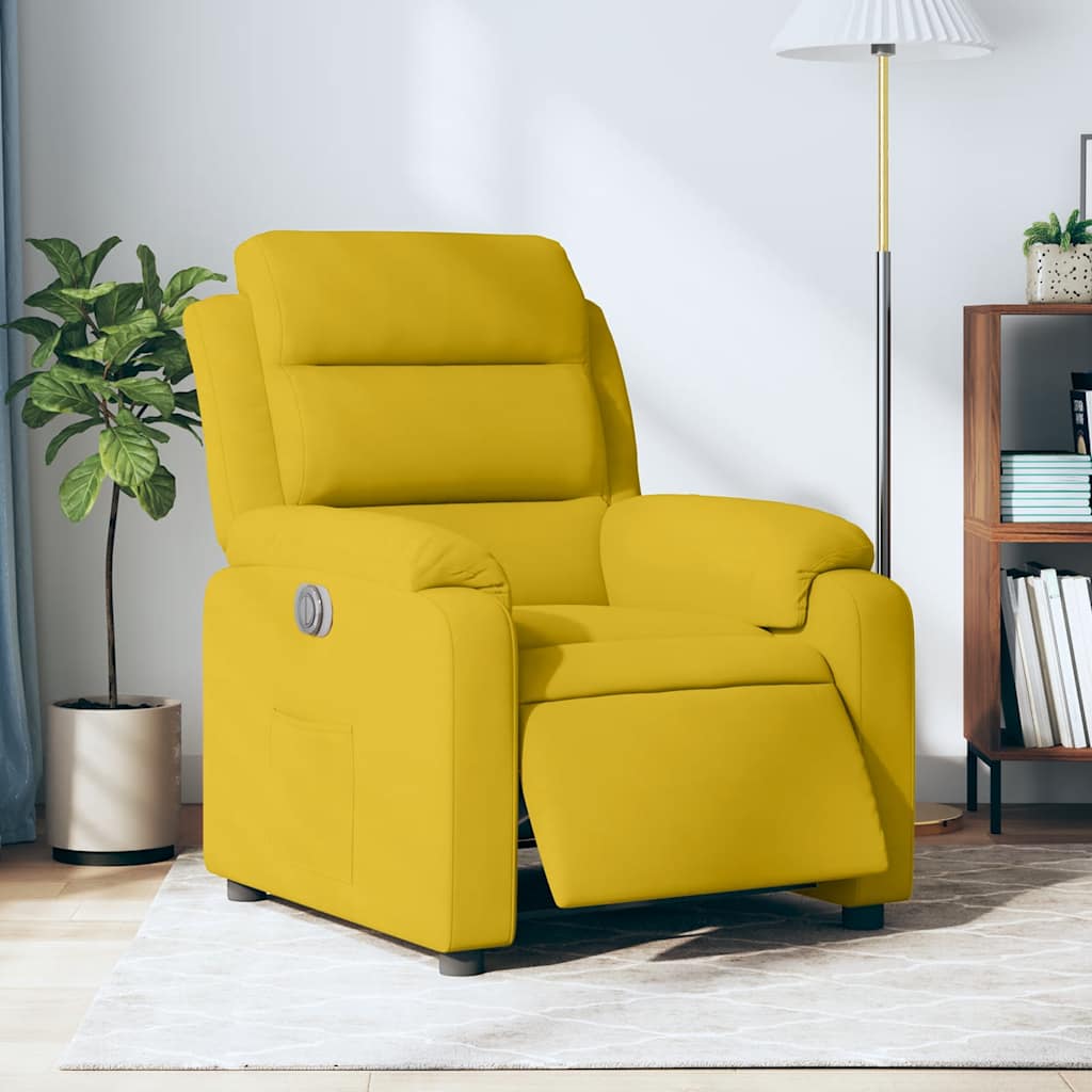 Relaxsessel Elektrisch Gelb Samt