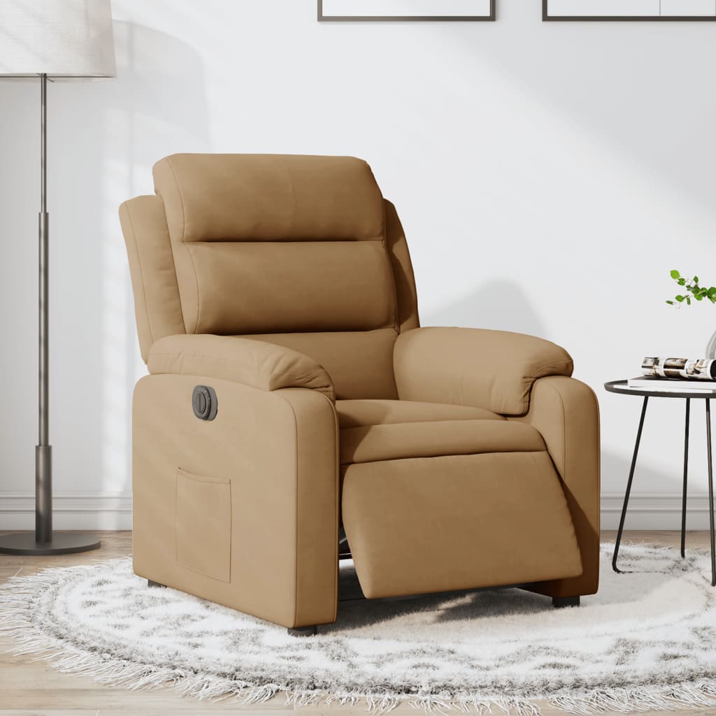 Relaxsessel Elektrisch Braun Samt