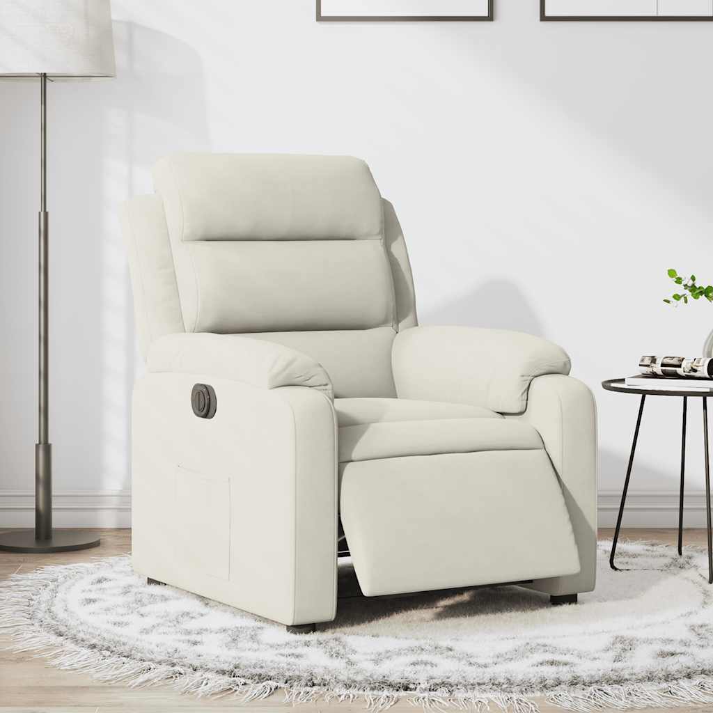 Relaxsessel Elektrisch Creme Samt