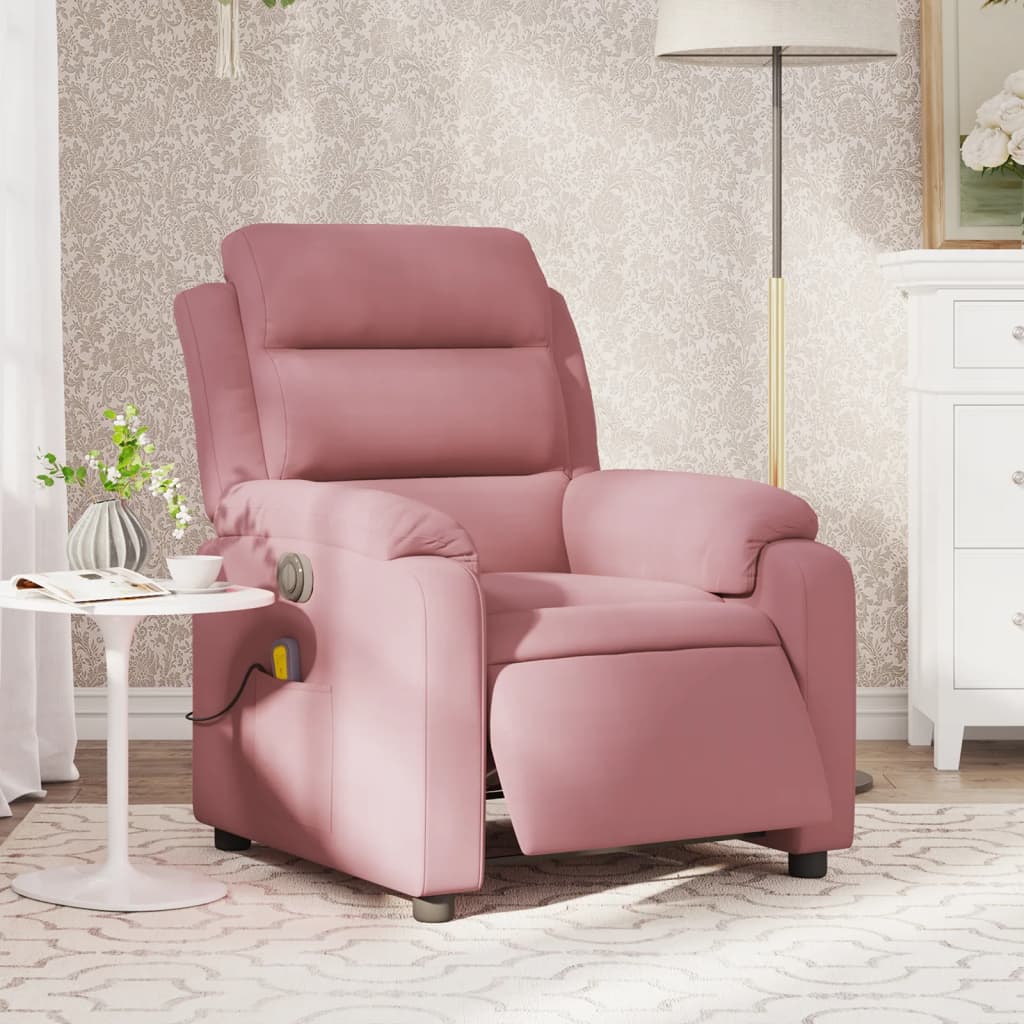 Massagesessel Elektrisch Rosa Samt