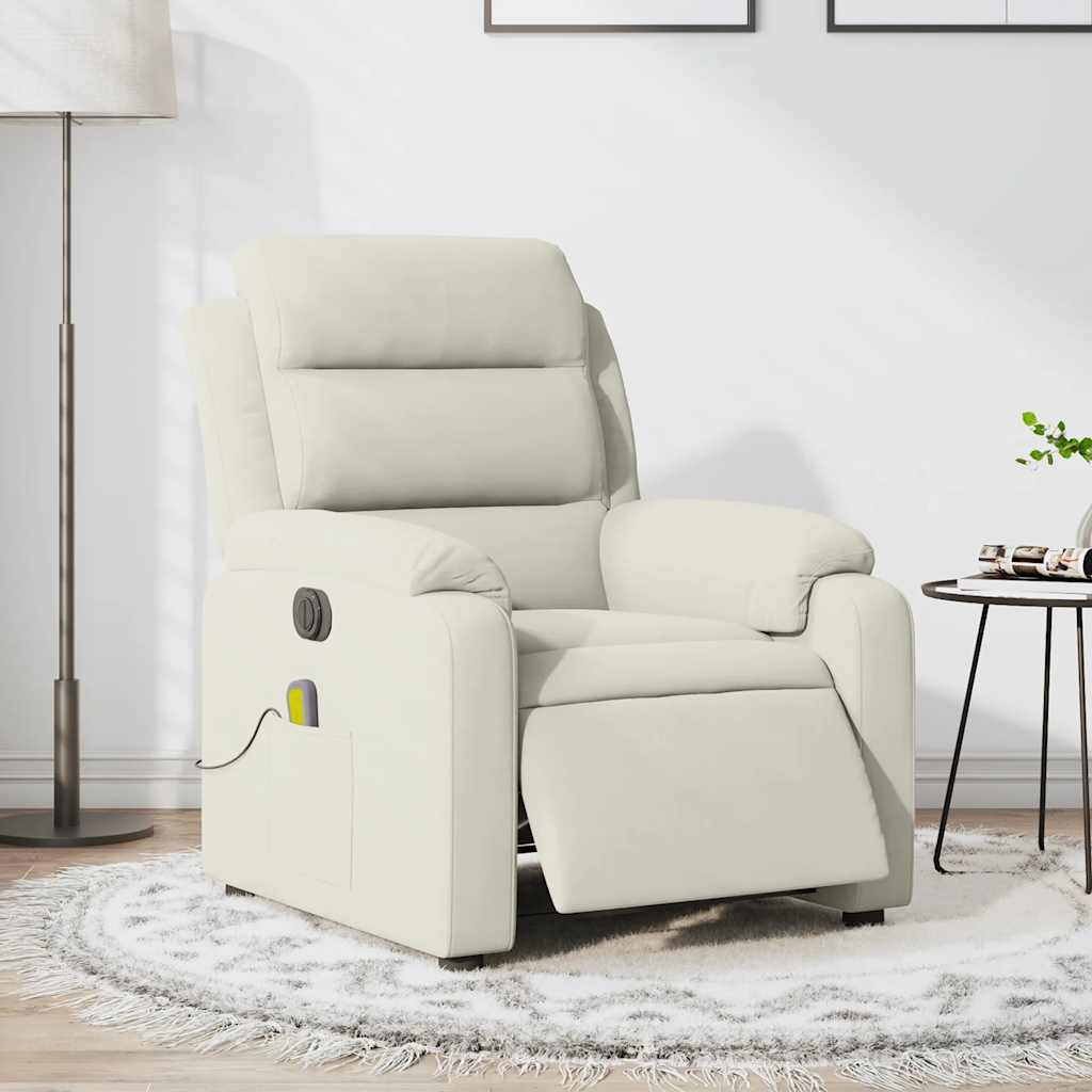 Massagesessel Elektrisch Creme Samt