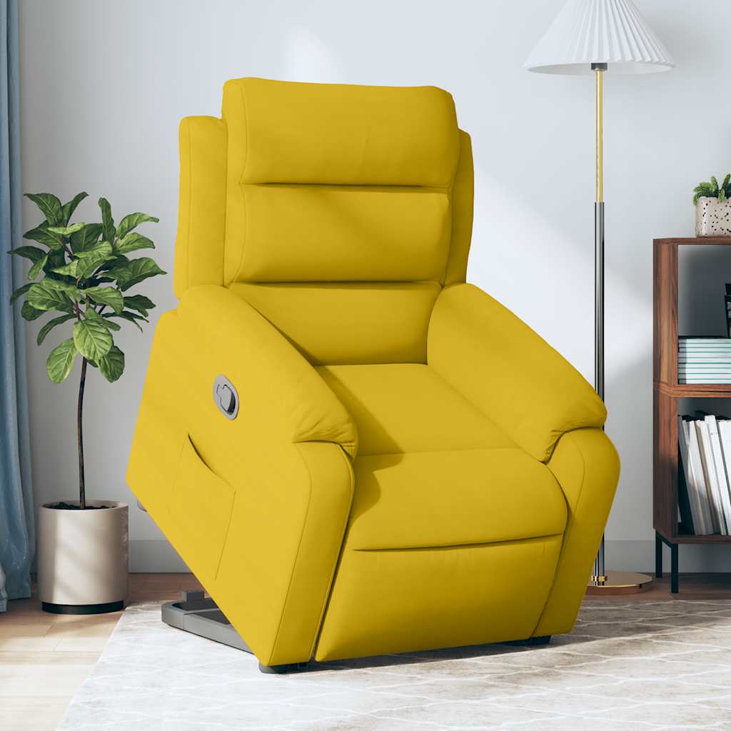 Relaxsessel mit Aufstehhilfe Gelb Samt