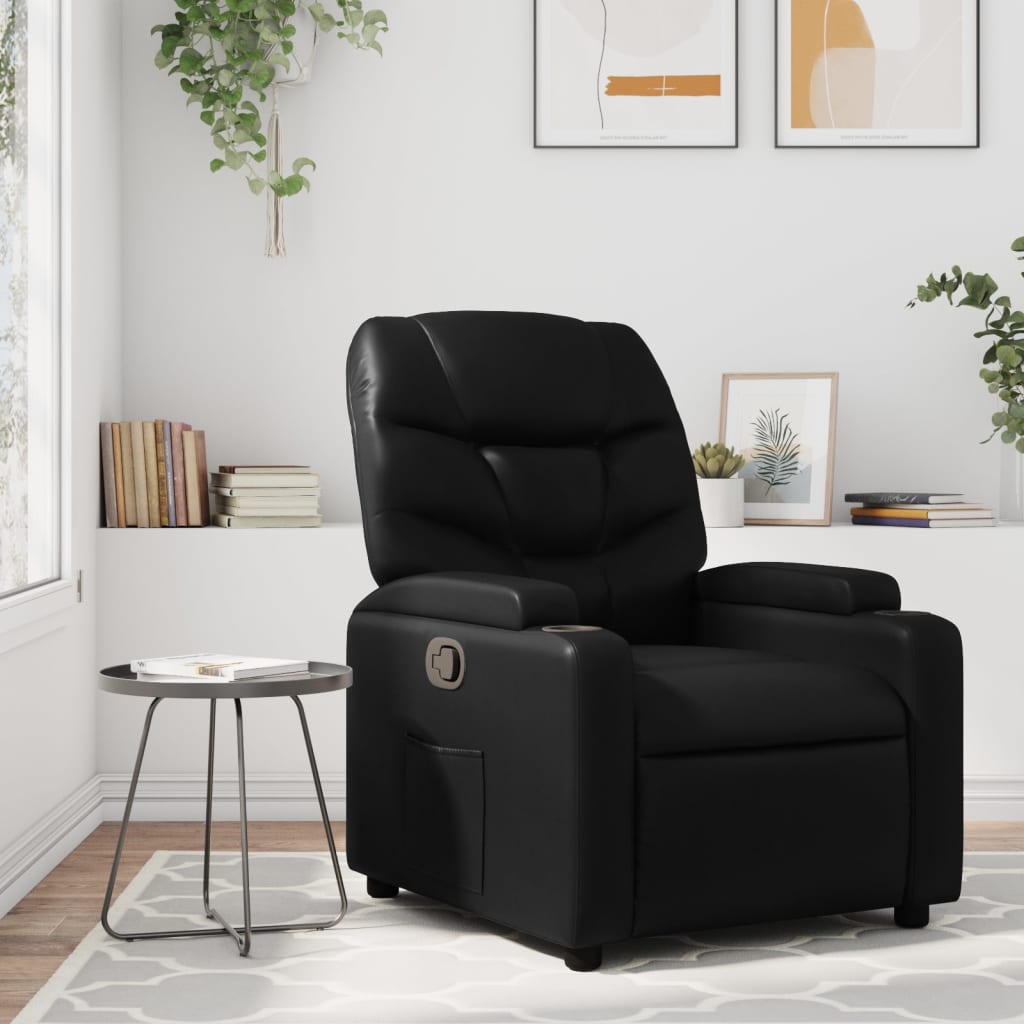 Relaxsessel Schwarz Kunstleder