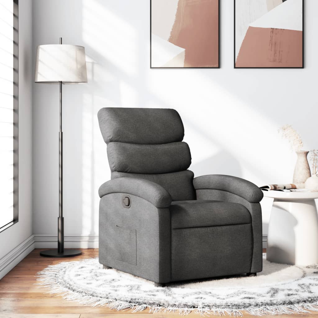 Relaxsessel, Stoff, Dunkelgrau