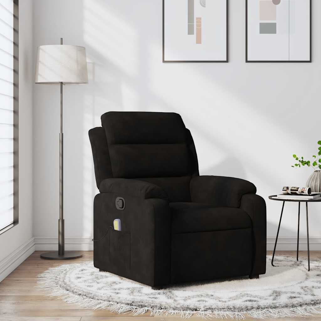 Massage-Relaxsessel, schwarzer Samt