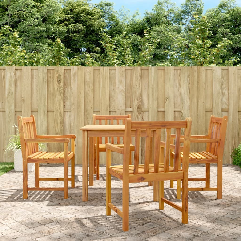 Gartenstühle 4 Stk. Natur Massives Akazienholz Stapelbar