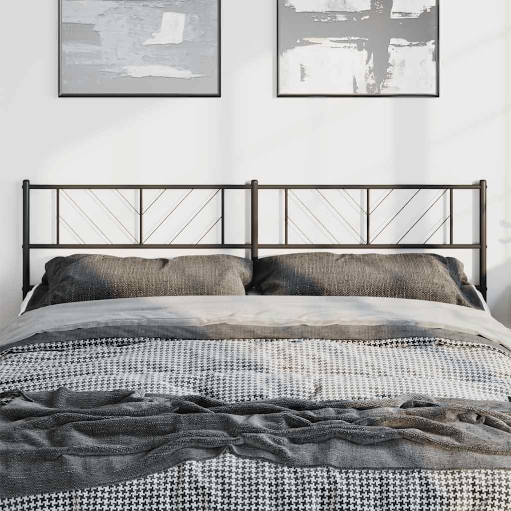 Ersatz-Kopfteil Metall Schwarz 180 cm
