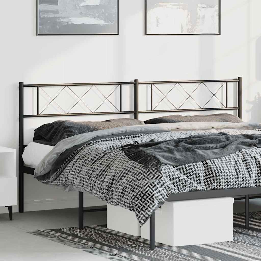 Ersatz-Kopfteil Metall Schwarz 193 cm