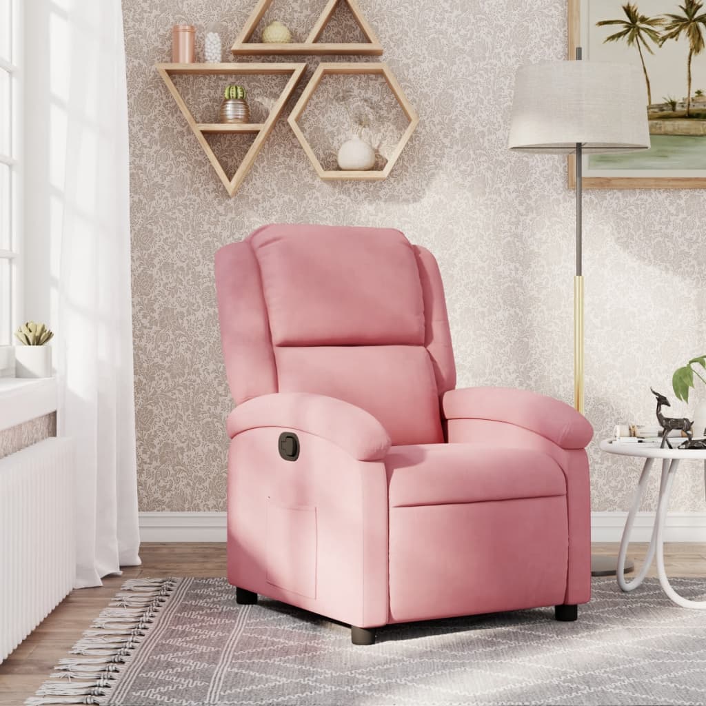 Relaxsessel Rosa Samt