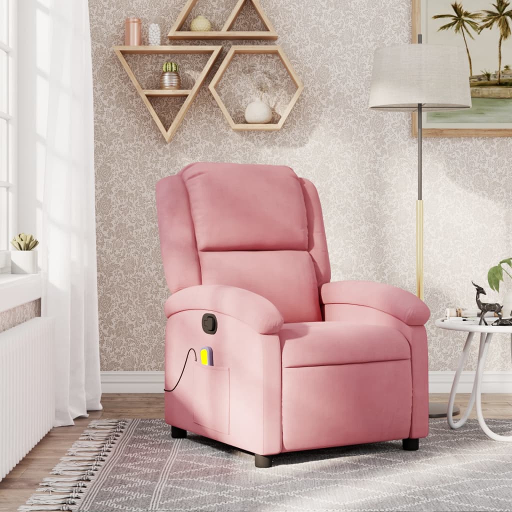 Massagesessel Rosa Samt