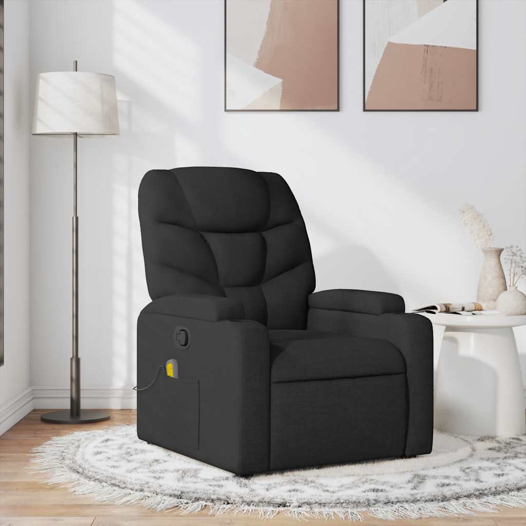 Massagesessel Schwarz Stoff